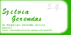 szilvia gerendas business card