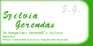 szilvia gerendas business card